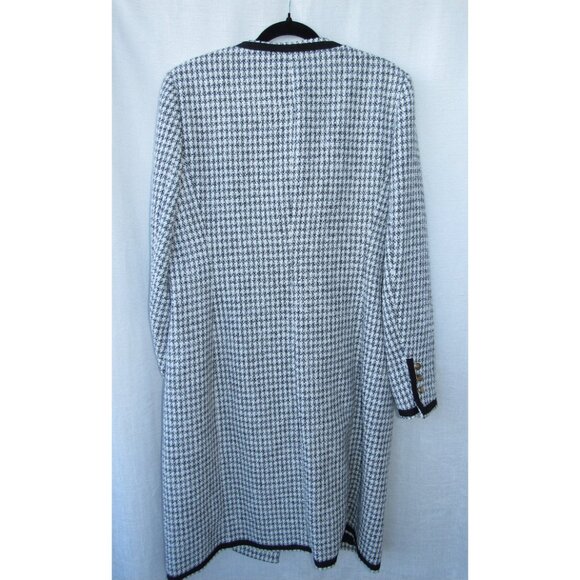 Anne Klein Women's Tweed Collarless Long Black/White Jacket / Size 4 / NWT - Picture 8 of 8